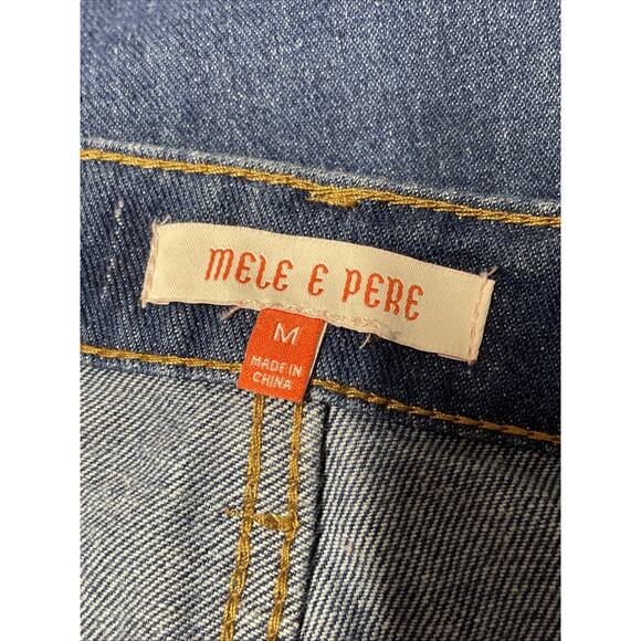 MELE & PERE Boyfriend Relaxed Fit Women’s Jeans - Size M Blue Denim Distressed - Picture 6 of 7